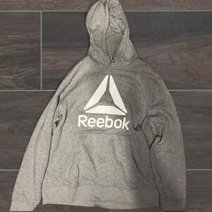 XL men's Grey retro Reebok baggy athletic soft hoodie